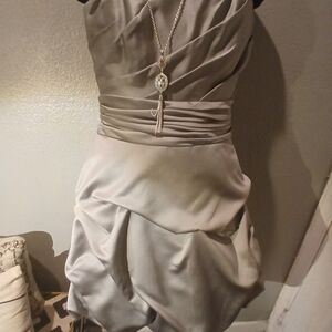 Chic Strapless Gray Dress EVENING WEAR /party Wear